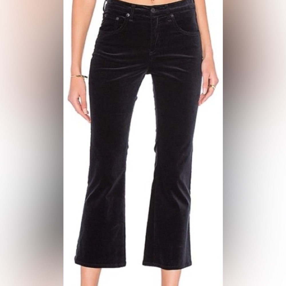 Rag And Bone Womens Jeans‎ 25 Black Velvet Skinny Legging Stretch.